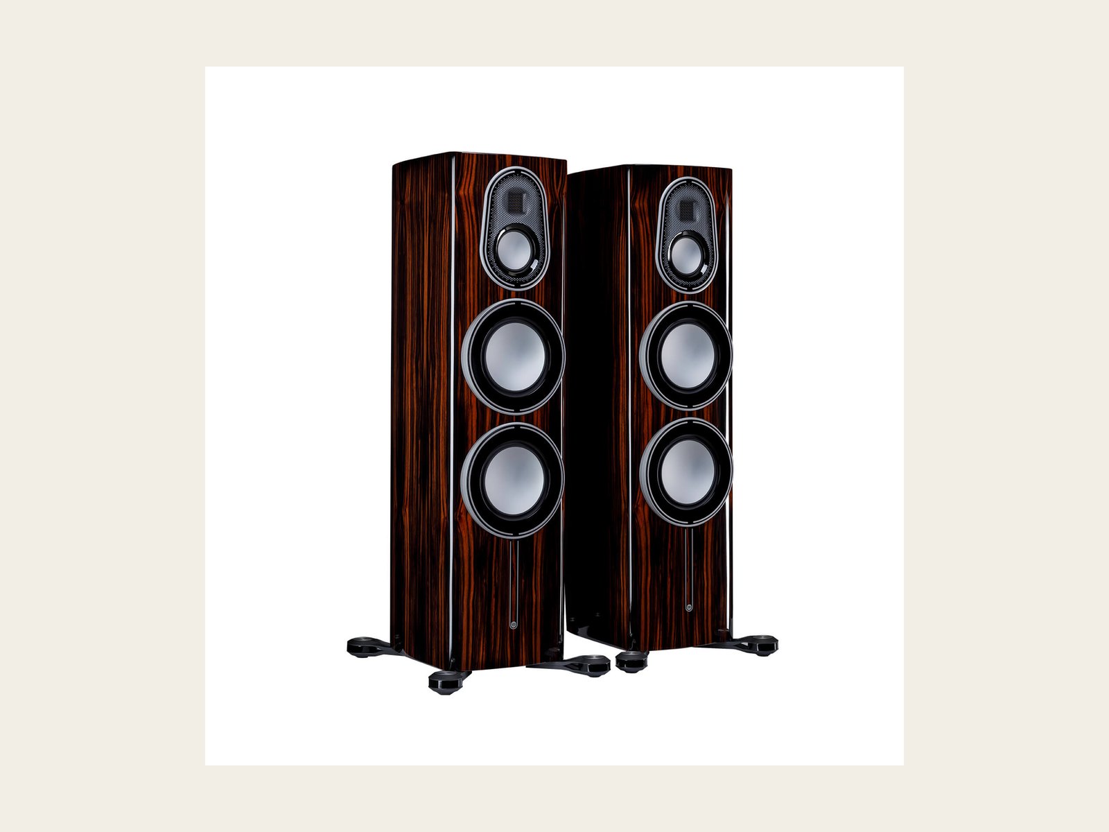 Monitor Audio walnut floorstanding speaker