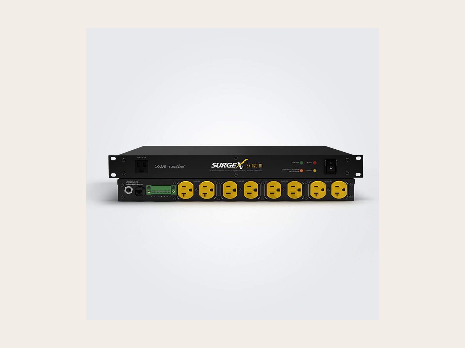 SurgeX rack-mounted power conditioner