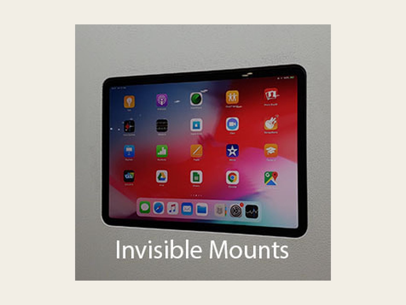 Wall-Smart flush-mounted tablet integrated into a plaster wall